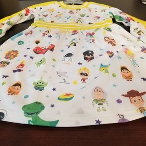 Disney's Pixar Girls Long Sleeved Dress. Size 4T
